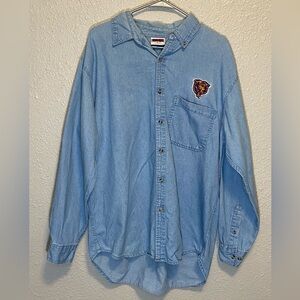 Vintage Edge Bears Denim Button Up